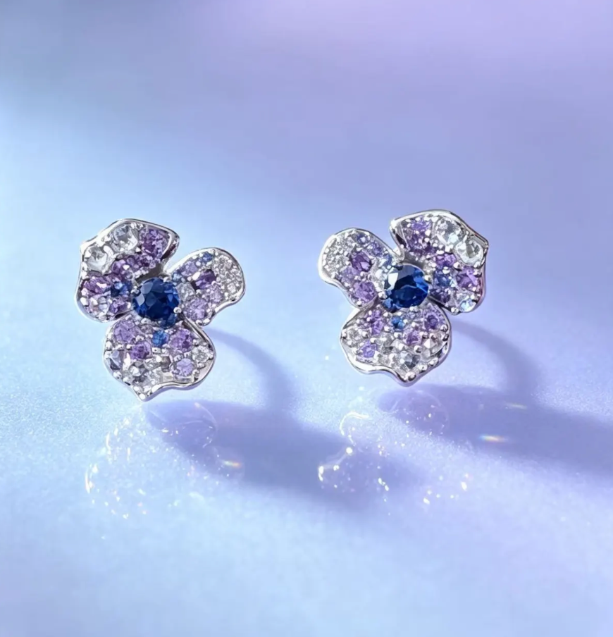 Violet Earrings — Purple