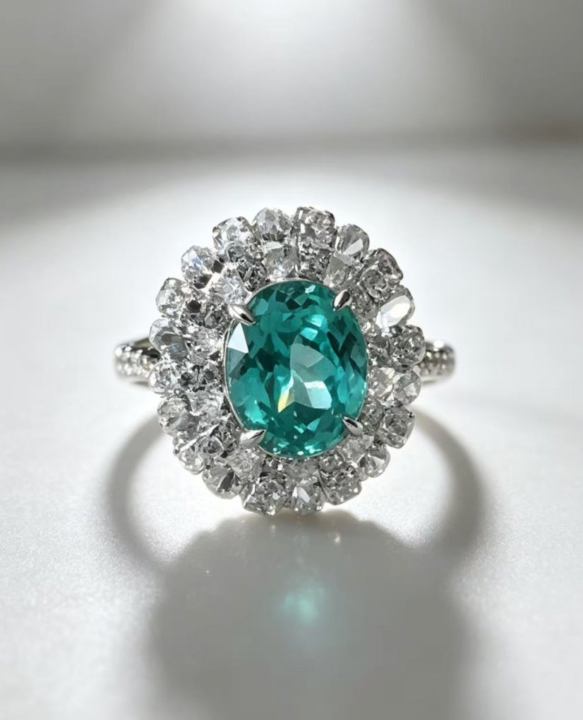 Camellia Ring — Light Blue